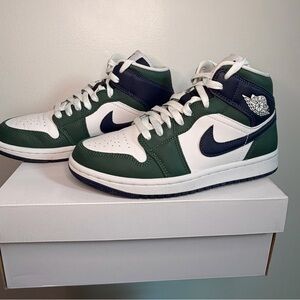 Jordan Green and White Men's Sneakers